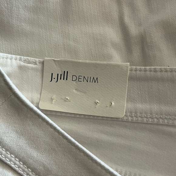 NWT J. Jill High Rise Cropped Split Hem Jeans - White - Picture 11 of 15